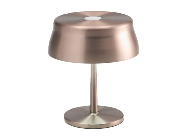 Zafferano SISTER LIGHT MINI Wi-fi Lampada a led smart da tavolo Rame ricaricabile e dimmerabile