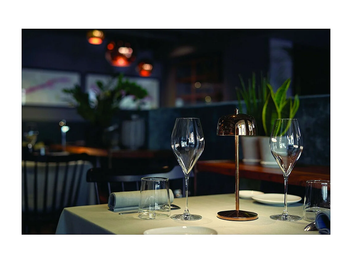 Zafferano LED tafellamp CIRCE Koper oplaadbaar en dimbaar