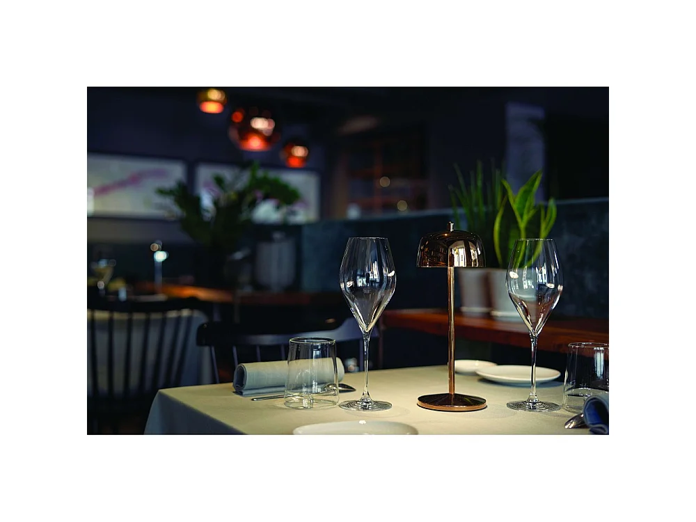 Zafferano Lampe de table LED CIRCE Cuivre rechargeable et dimmable