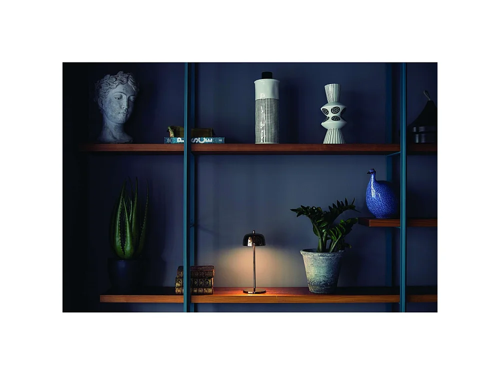 Zafferano Lampe de table LED CIRCE Cuivre rechargeable et dimmable