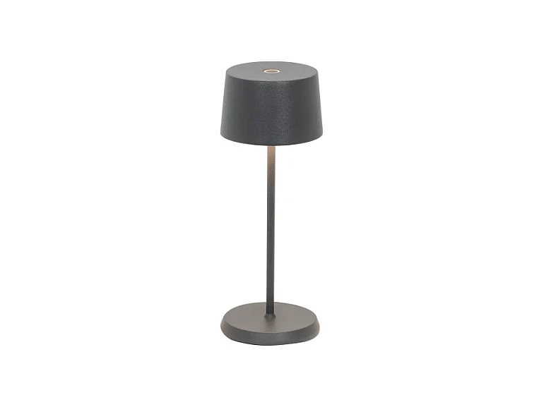 Zafferano OLIVIA PRO MICRO LED-Tischleuchte, dunkelgrau, wiederaufladbar und dimmbar