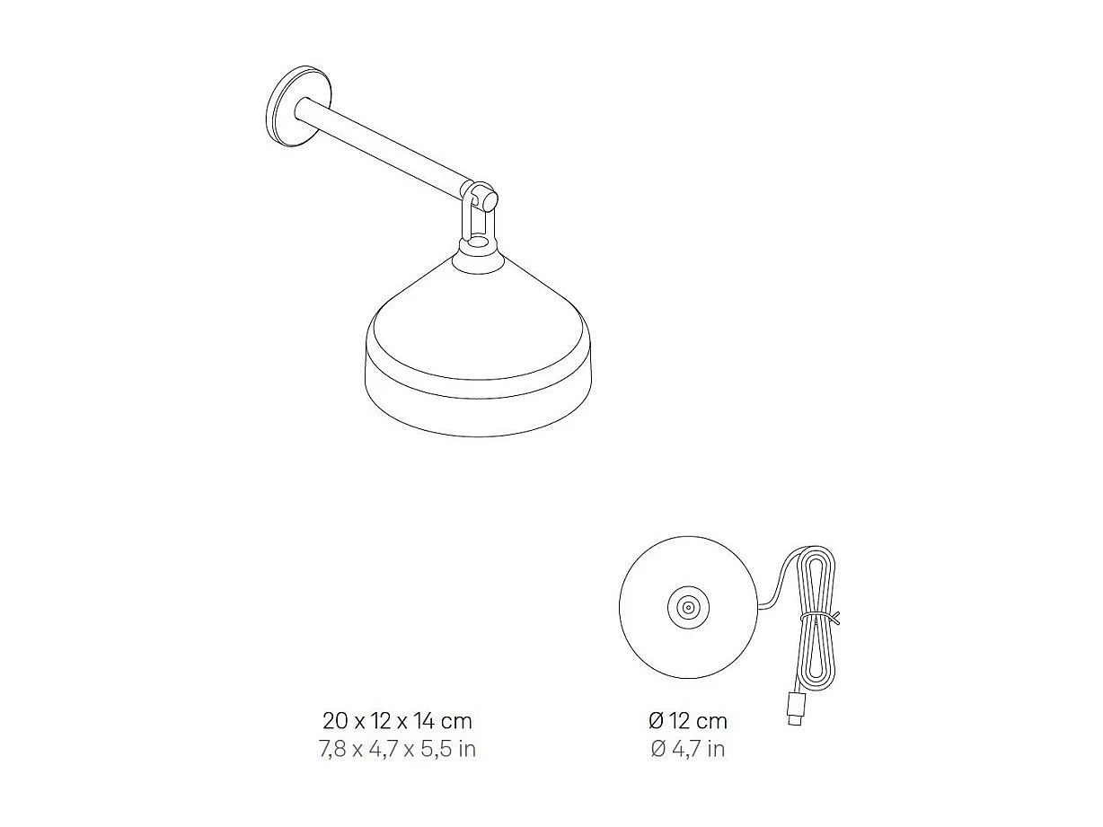 Zafferano AMELIE Lampa ścienna LED Terracotta z możliwością ładowania i ściemniania