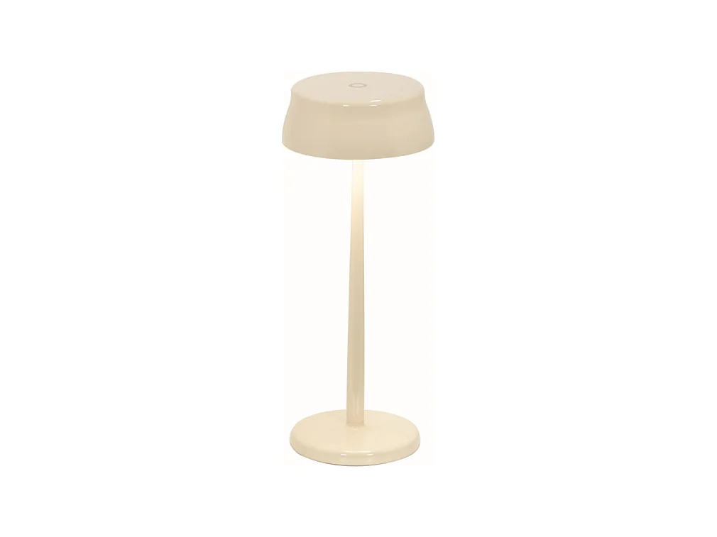Zafferano SISTER LIGHT Lampe de table Wi-fi Smart LED Ivoire rechargeable et dimmable