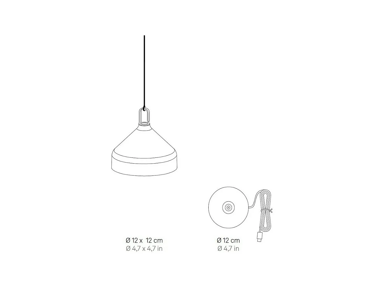 Zafferano AMELIE Witte oplaadbare en dimbare LED hanglamp