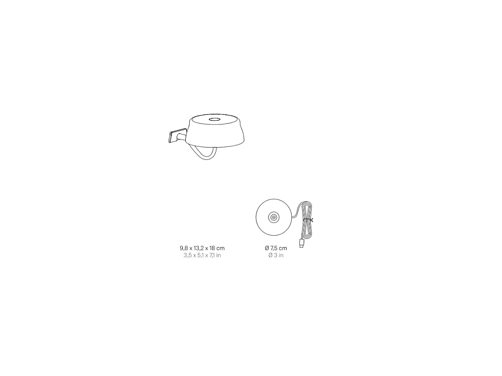 Lámpara de pared inteligente Wi-Fi Zafferano SISTER LIGHT dorada, recargable y regulable