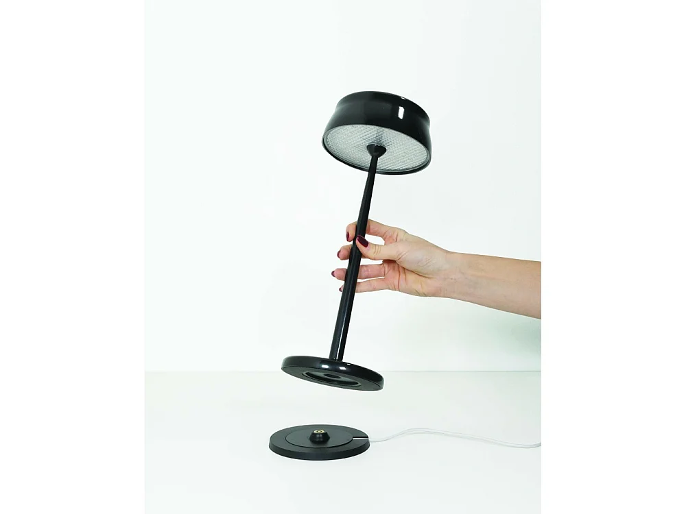 Zafferano SISTER LIGHT Wi-fi Lampe de table LED intelligente rechargeable et dimmable Noir Nacré