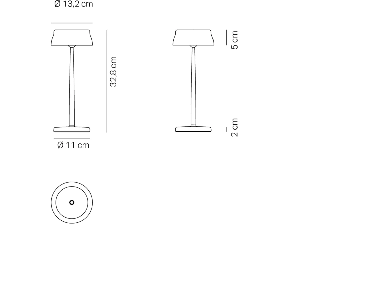 Zafferano SISTER LIGHT Wi-fi Lampe de table LED intelligente rechargeable et dimmable Noir Nacré