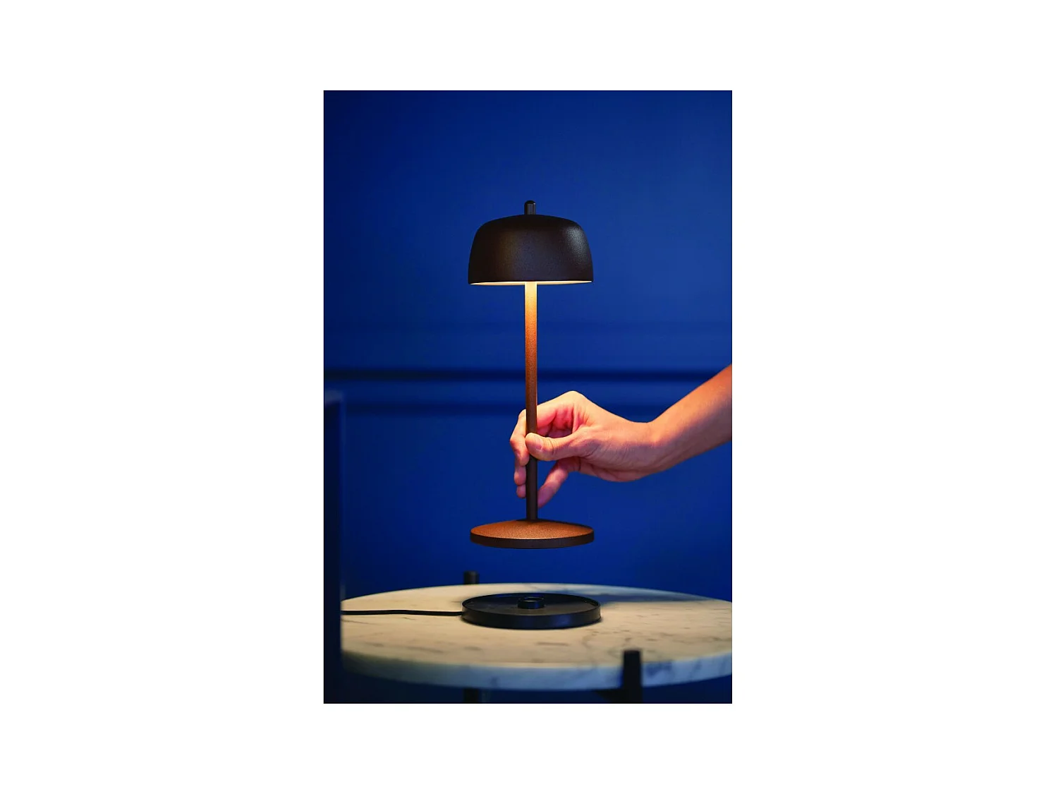 Zafferano Oplaadbare en dimbare CIRCE Corten led tafellamp