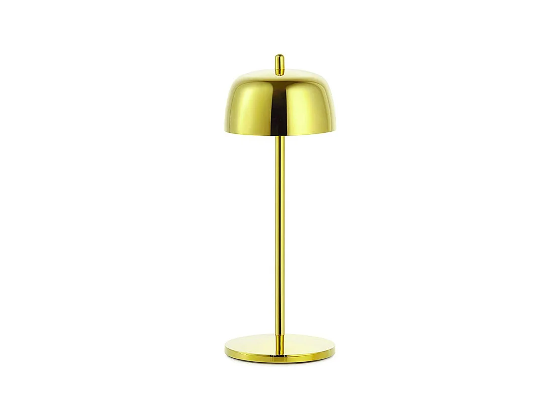 Zafferano CIRCE Poliertes Gold Wiederaufladbare und dimmbare LED-Tischlampe