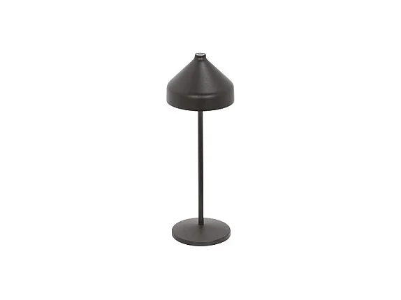Zafferano AMELIE Schwarze wiederaufladbare und dimmbare LED-Tischlampe