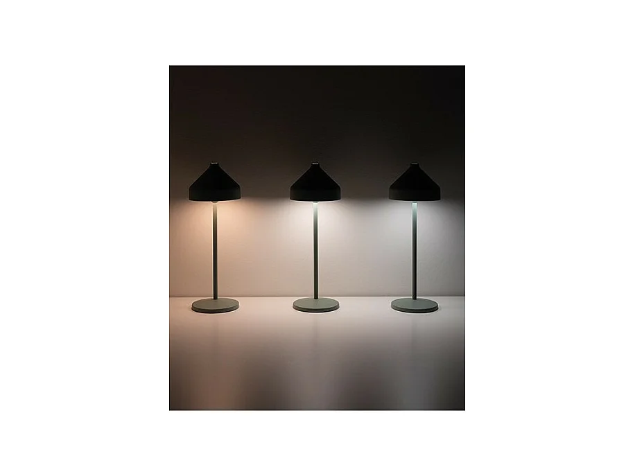 Zafferano AMELIE Lampada a led da tavolo Nera ricaricabile e dimmerabile