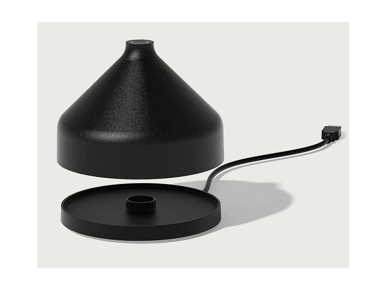 Zafferano AMELIE Weiße wiederaufladbare und dimmbare LED-Tischlampe