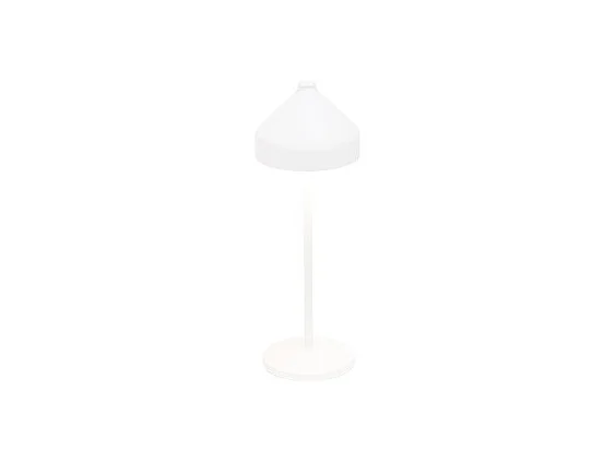 Zafferano AMELIE Weiße wiederaufladbare und dimmbare LED-Tischlampe
