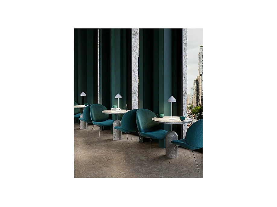 Lámpara de mesa LED recargable y regulable Zafferano AMELIE White