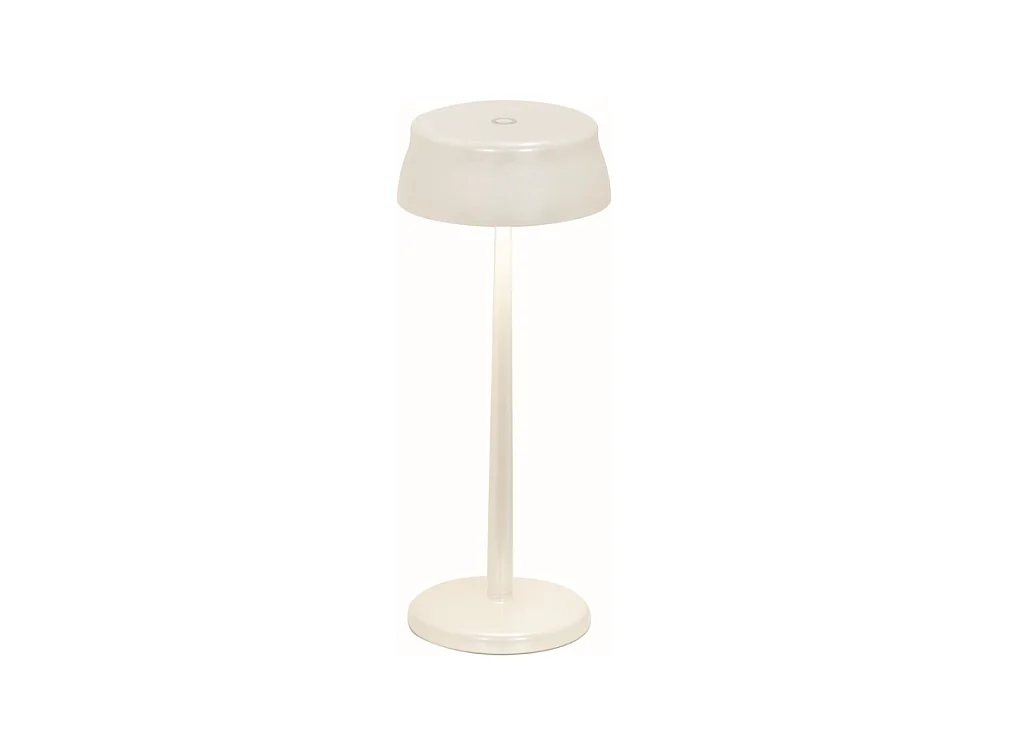Zafferano SISTER LIGHT Wi-fi Lampe de table LED intelligente rechargeable et dimmable Blanc Perle