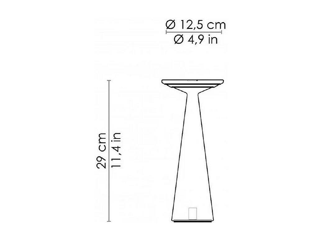 Candeeiro de mesa LED Dama Bianca com entrada USB e função powerbank