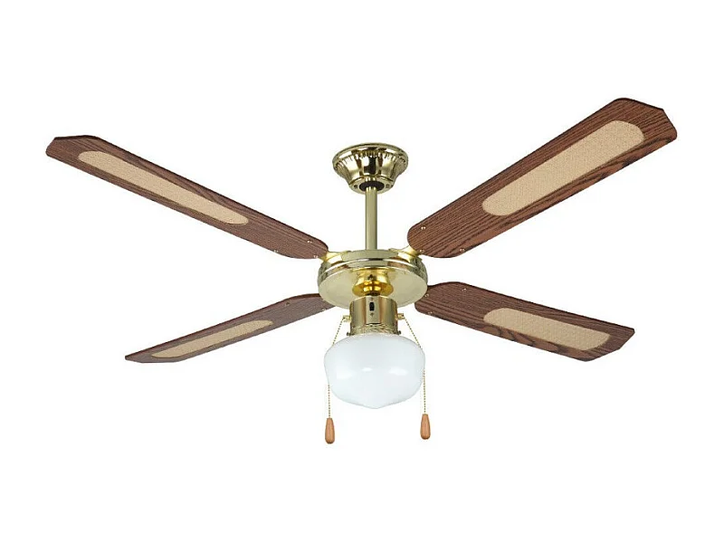Wentylator sufitowy 4 łopatki 1 lekki D.130 cm 70w kolor ORZECH DA54011