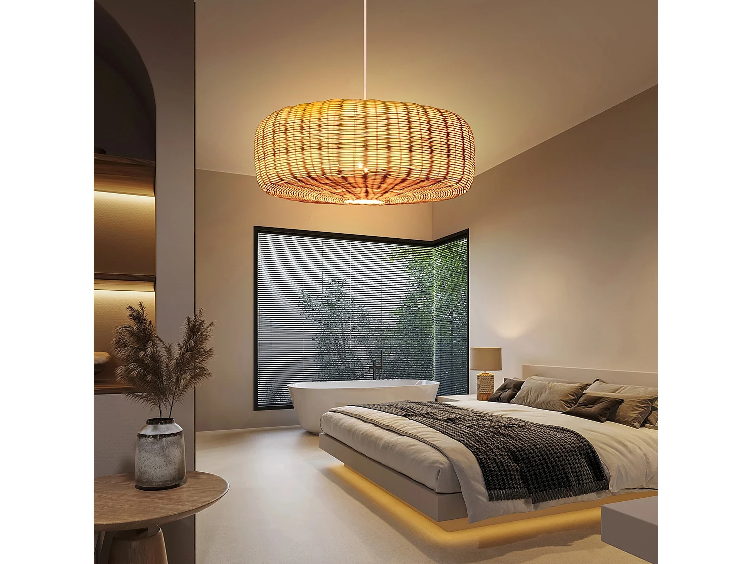 Arturesthome suspension tissée à la main suspension cuisine et salon d50 cm x h 50 cm