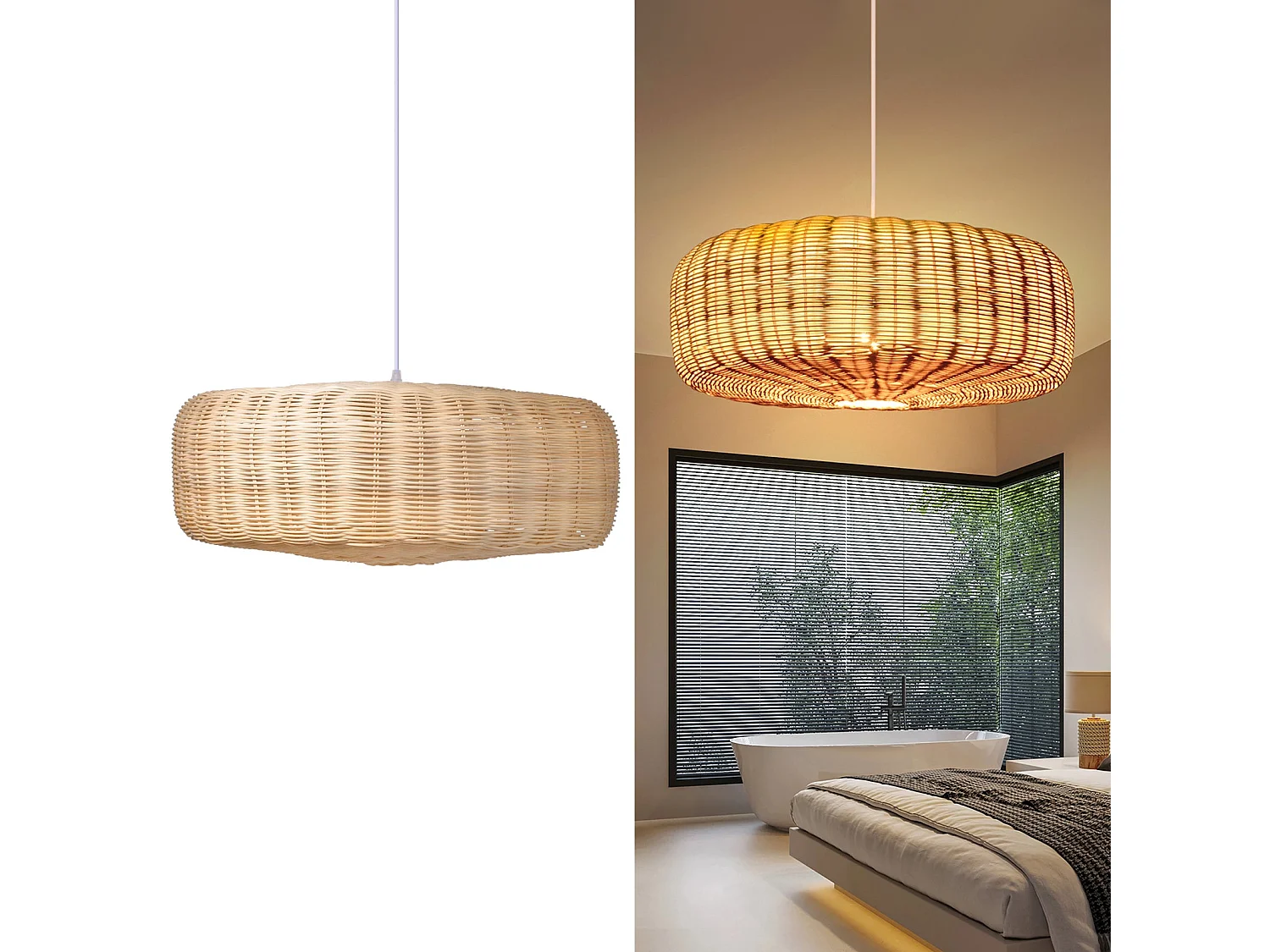 Arturesthome suspension tissée à la main suspension cuisine et salon d50 cm x h 50 cm