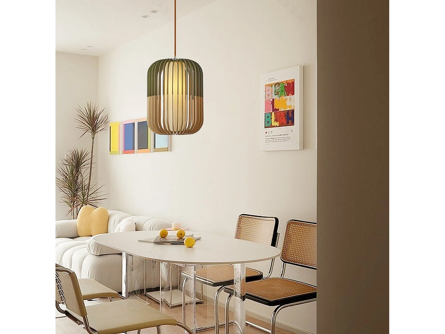 Arturesthome lampe suspendue lampe suspendue en bois plafonnier de salon lampe suspendue tissée à la main pour les scènes de cuisine et de salon d 30 cm x h 40 cm