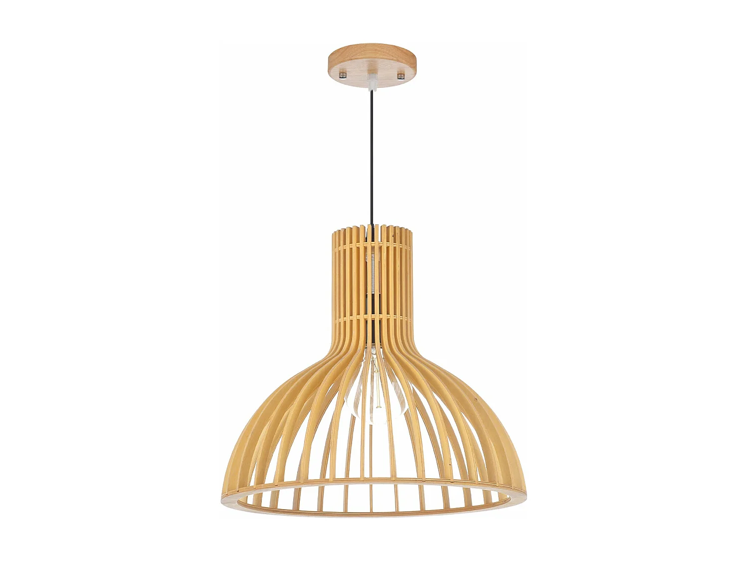 Suspension en bambou pendelleuchte naturel pour îlot de cuisine d35cm x h32 cm