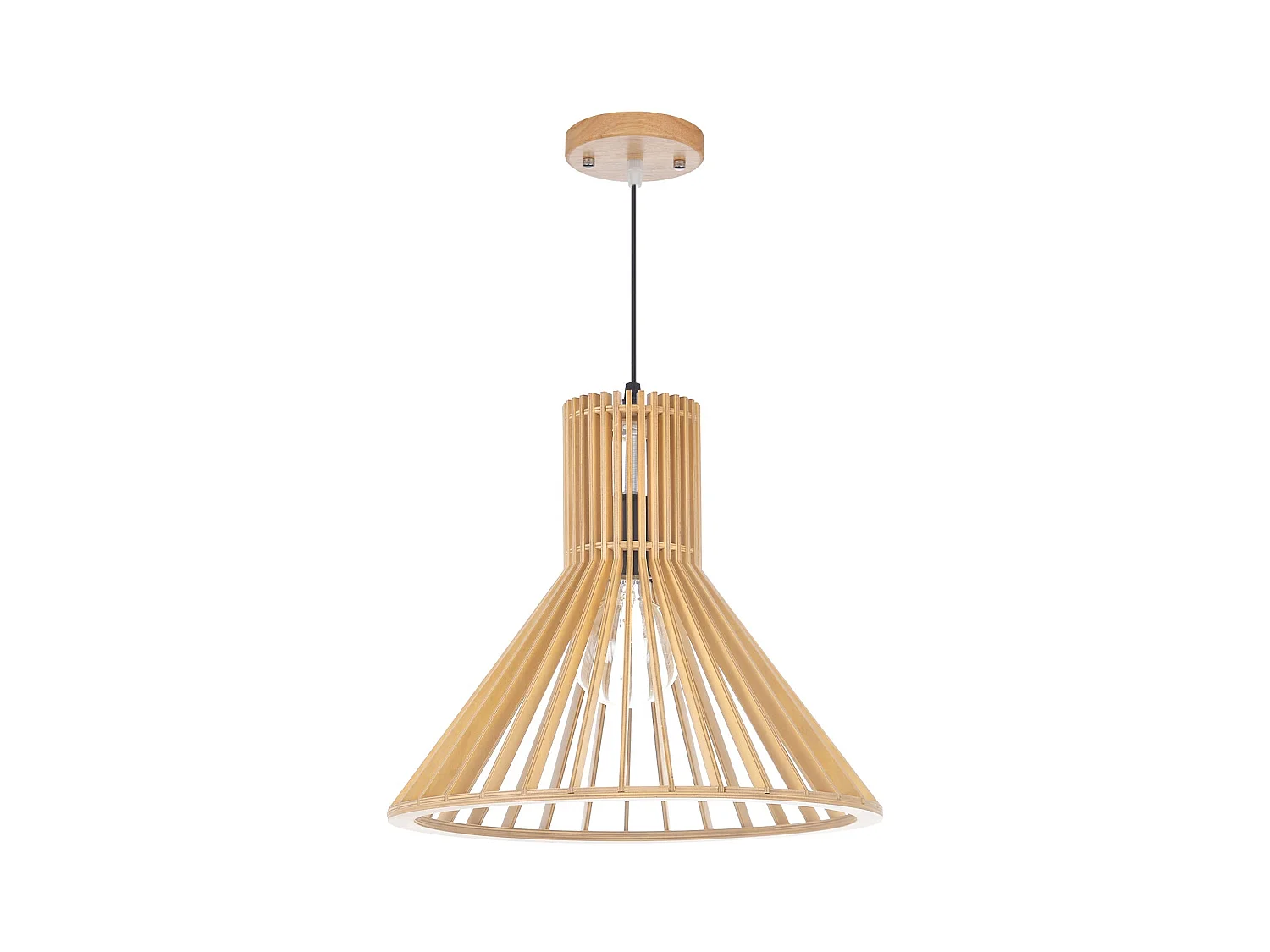 Lustre minimaliste en bois pour salle à manger,salon et chambre à coucher d30cm x h35cm