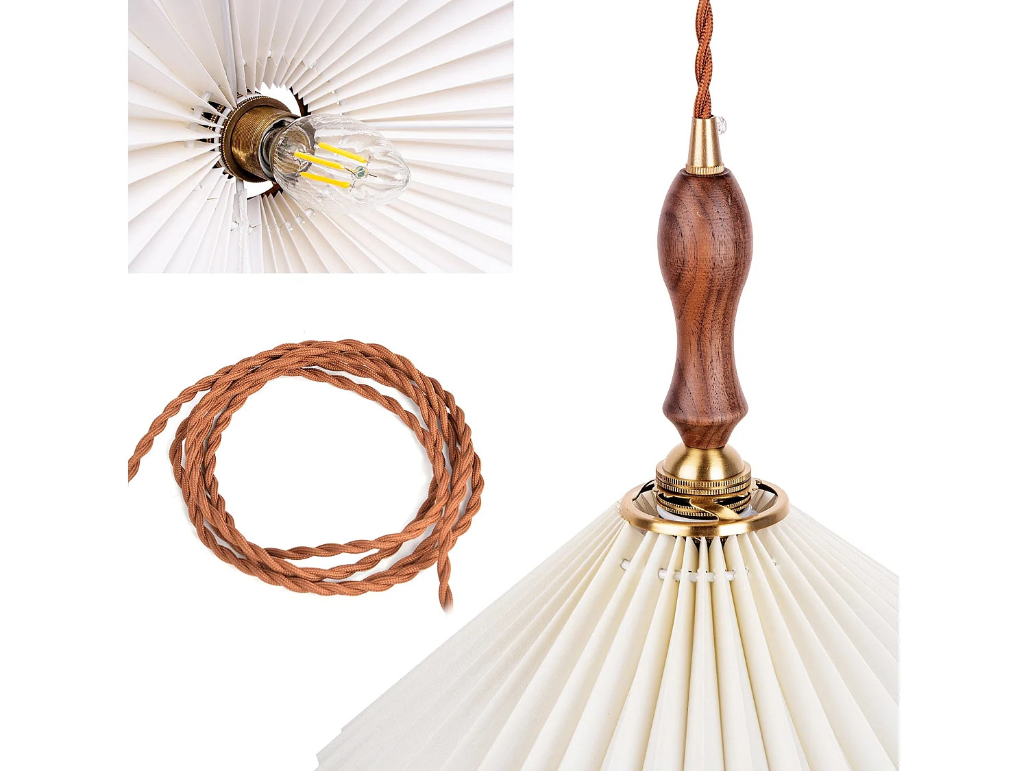 Arturesthome lampes pendantes en bambou lustre pendantes en rotin lampes pendantes tissées à la main lampes pendantes de cuisine et de salon d23 cm x h27 cm