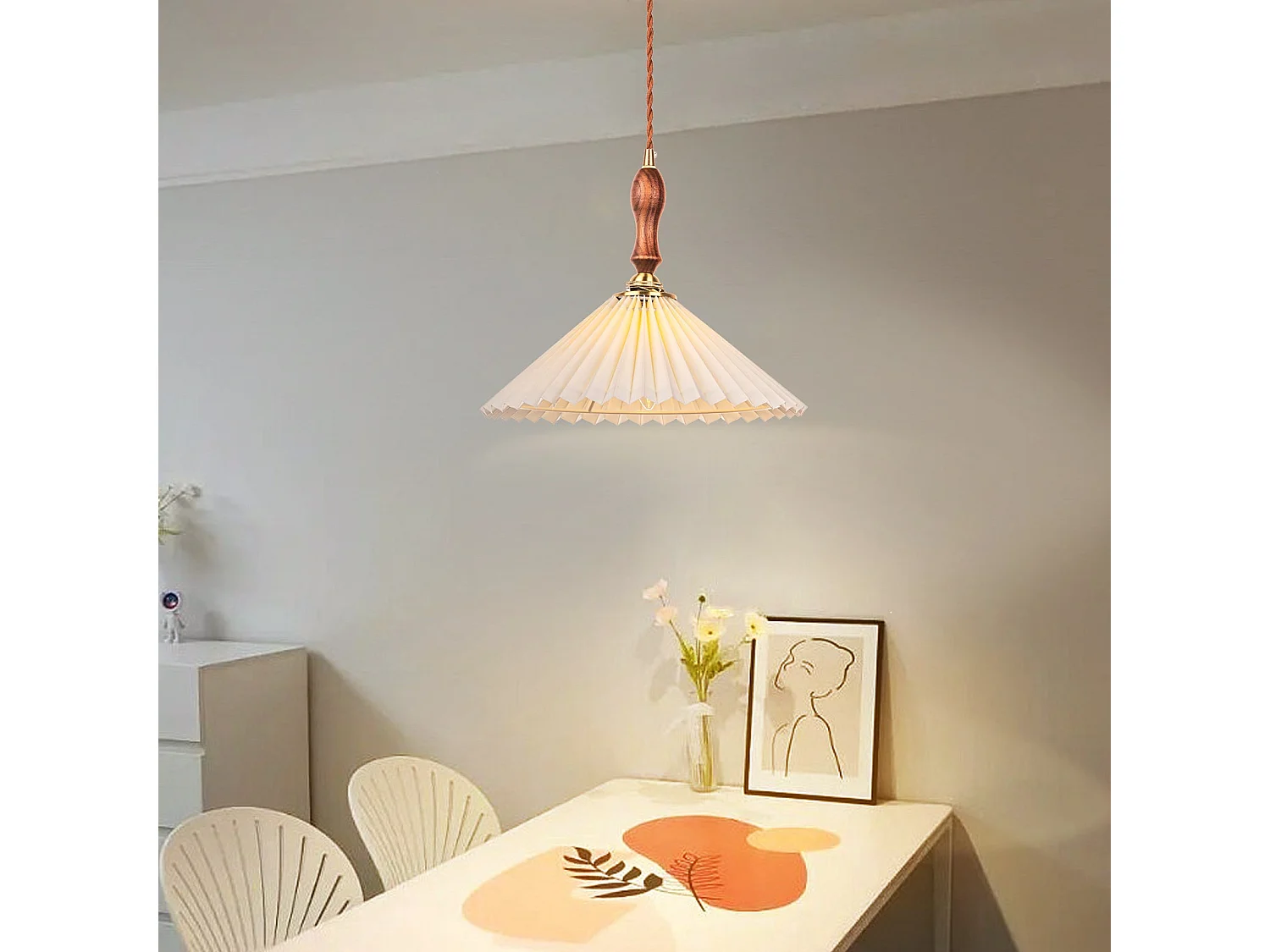 Arturesthome lampes pendantes en bambou lustre pendantes en rotin lampes pendantes tissées à la main lampes pendantes de cuisine et de salon d31 cm x h31 cm