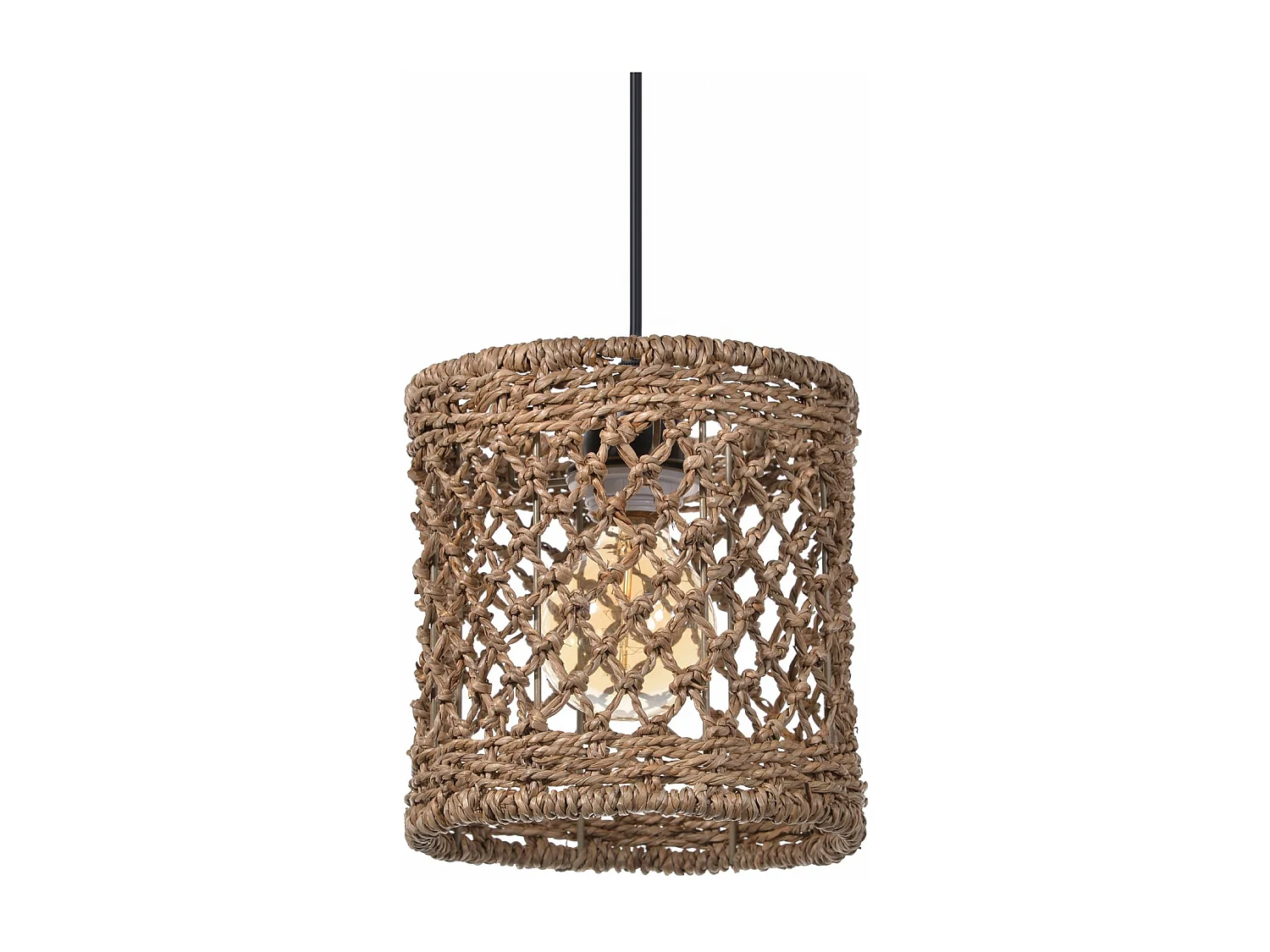 Arturesthome lustre en bambou et rotin tressé à la main décoration d'intérieur bohème naturelle plafonniers d 20x h 20cm