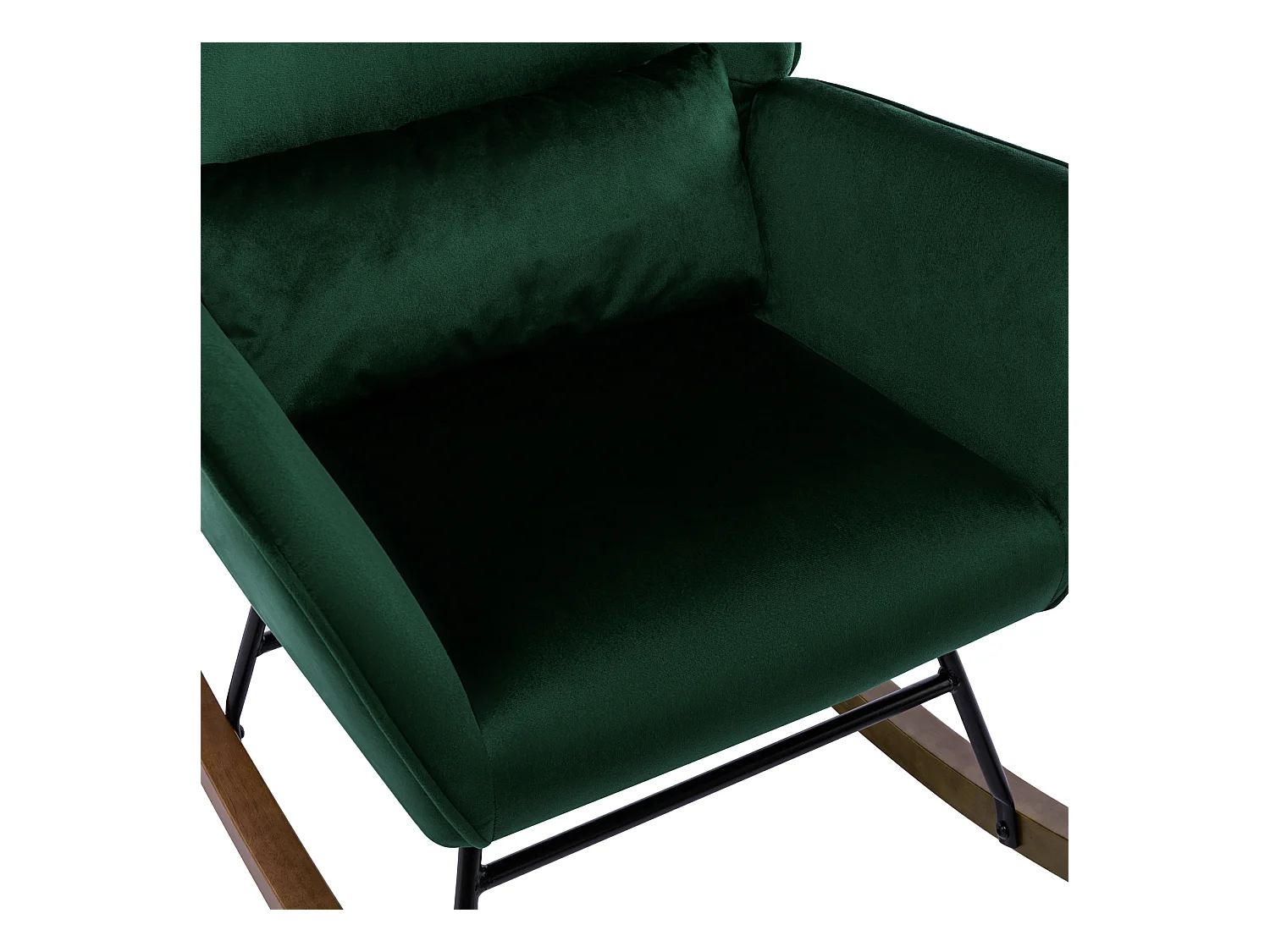 Sillón reclinable tapizado en terciopelo con soporte lumbar, ideal para sala de estar y dormitorio infantil, color verde