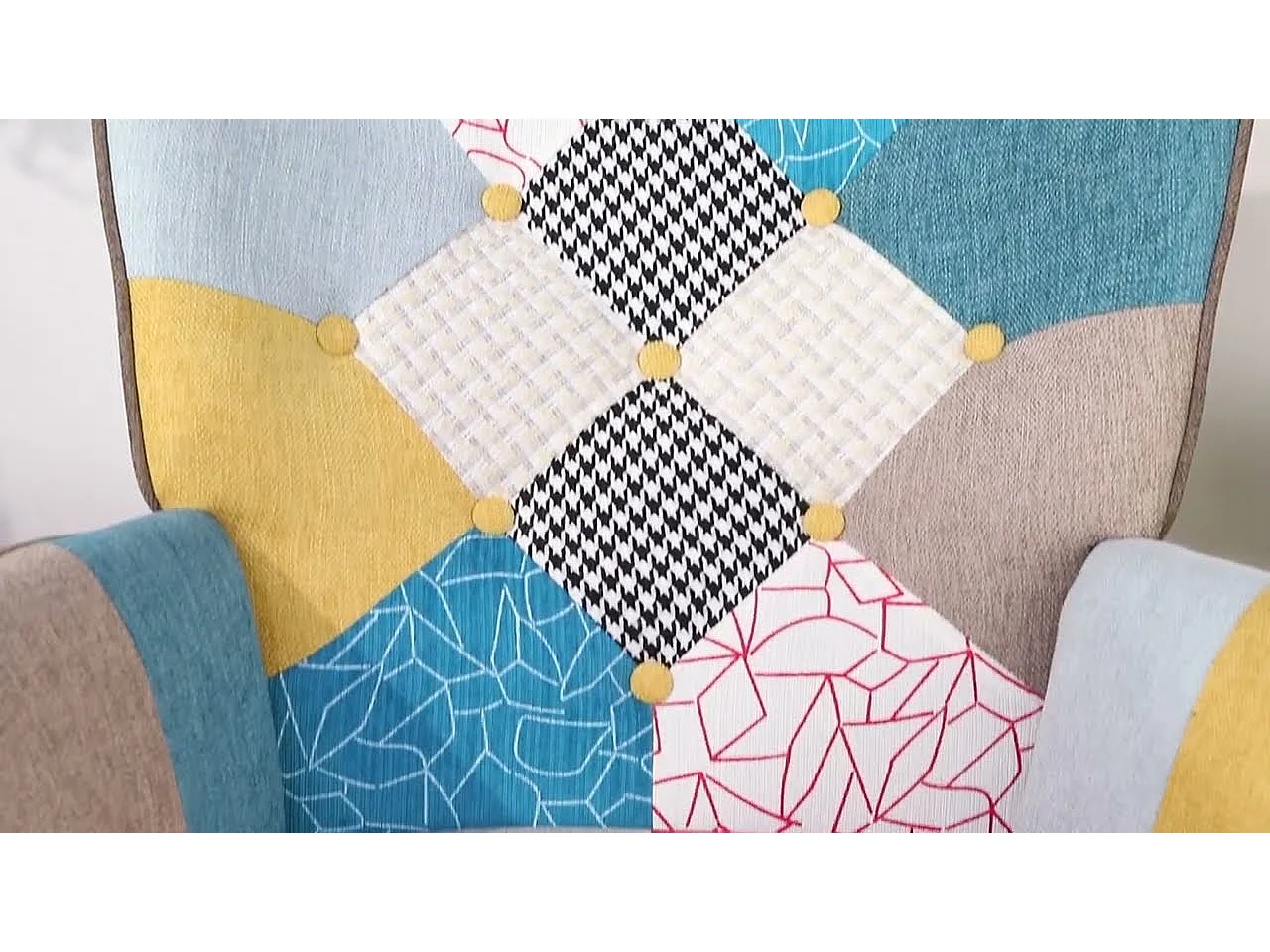 Mecedora de patchwork para lactancia de bebés con cojín, estilo escandinavo, tela de lino, madera de hevea