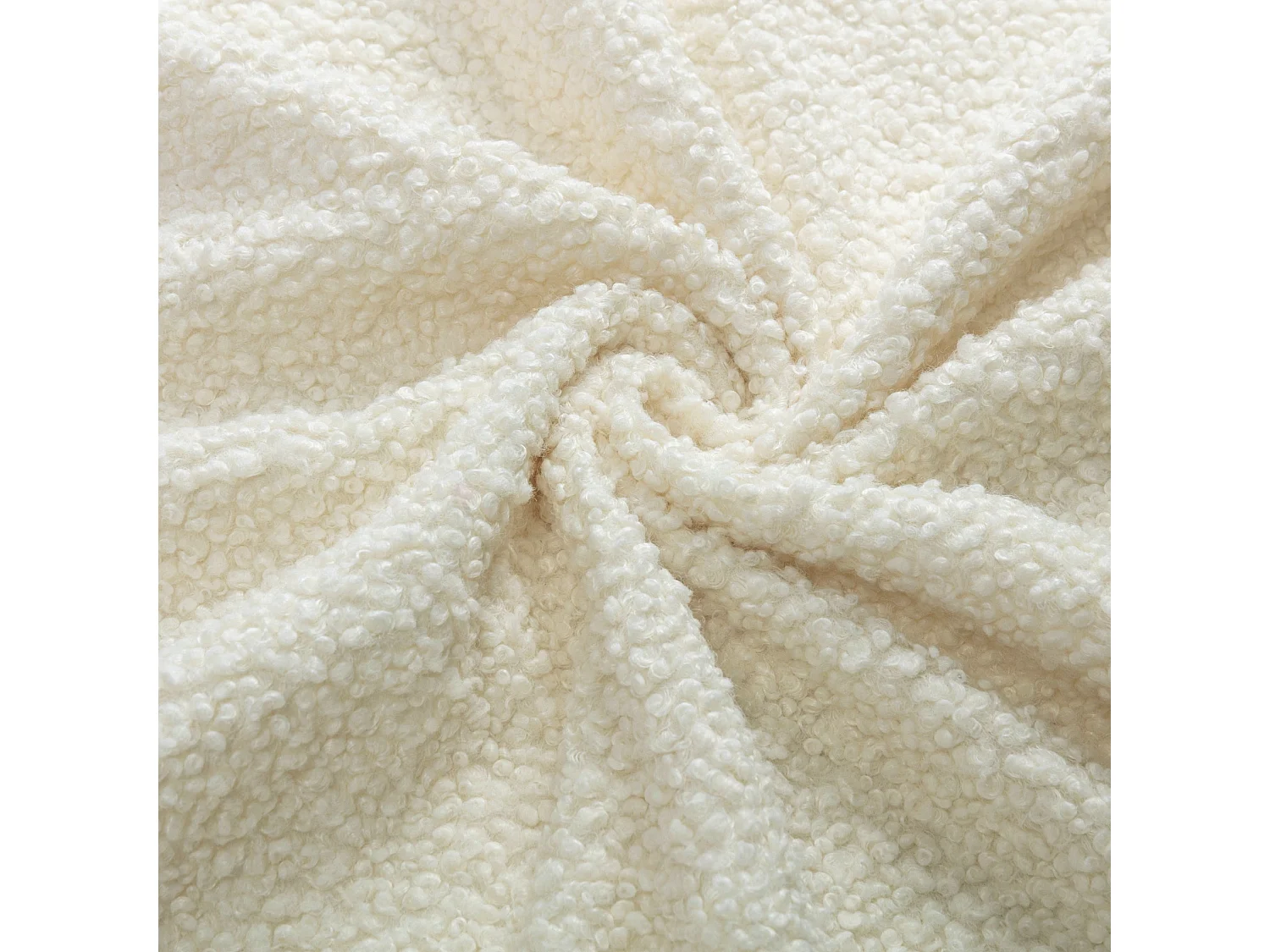 Fauteuil à Bascule Chaise Berçante Allaitement Bébé en Tissu Bouclette Rocking Chair Style Scandinave en Bois d'Hévéa, Beige