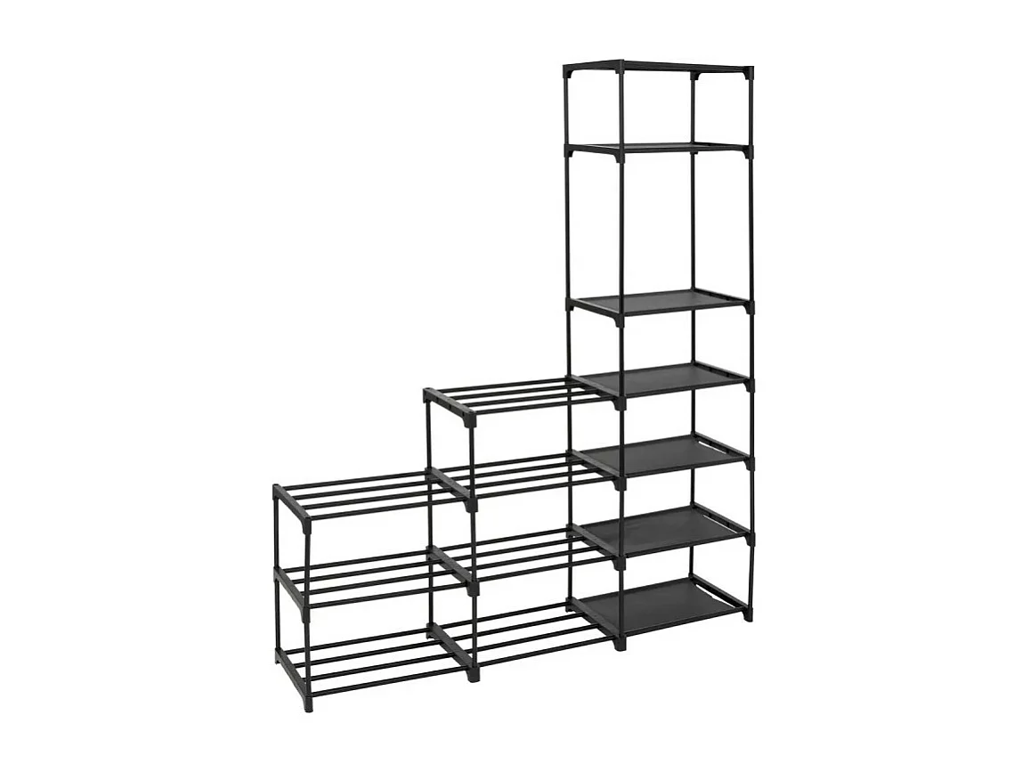 Range-Chaussures 8 Niveaux "32 Paires" 155cm Noir