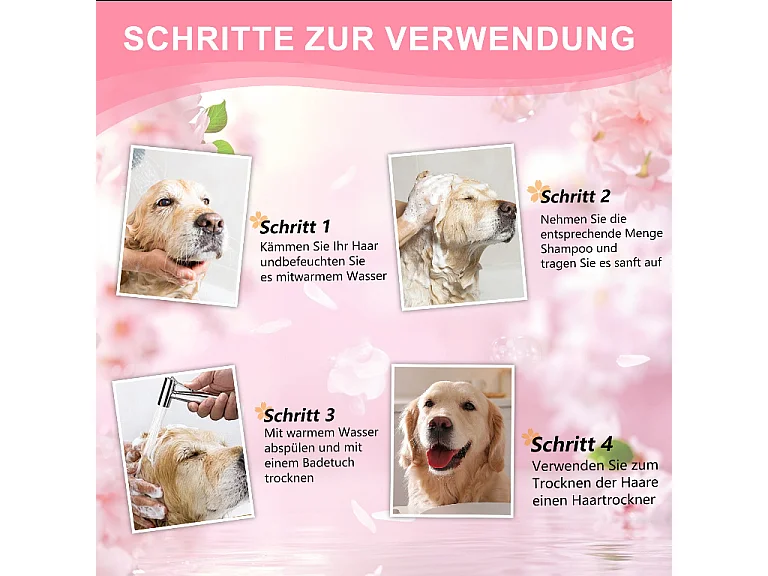 Shampoing chien 250ml,Extrait naturel,Shampoing chien anti odeur Peau sensible,Shampoing Sans additifs,Shampoing Hydratant