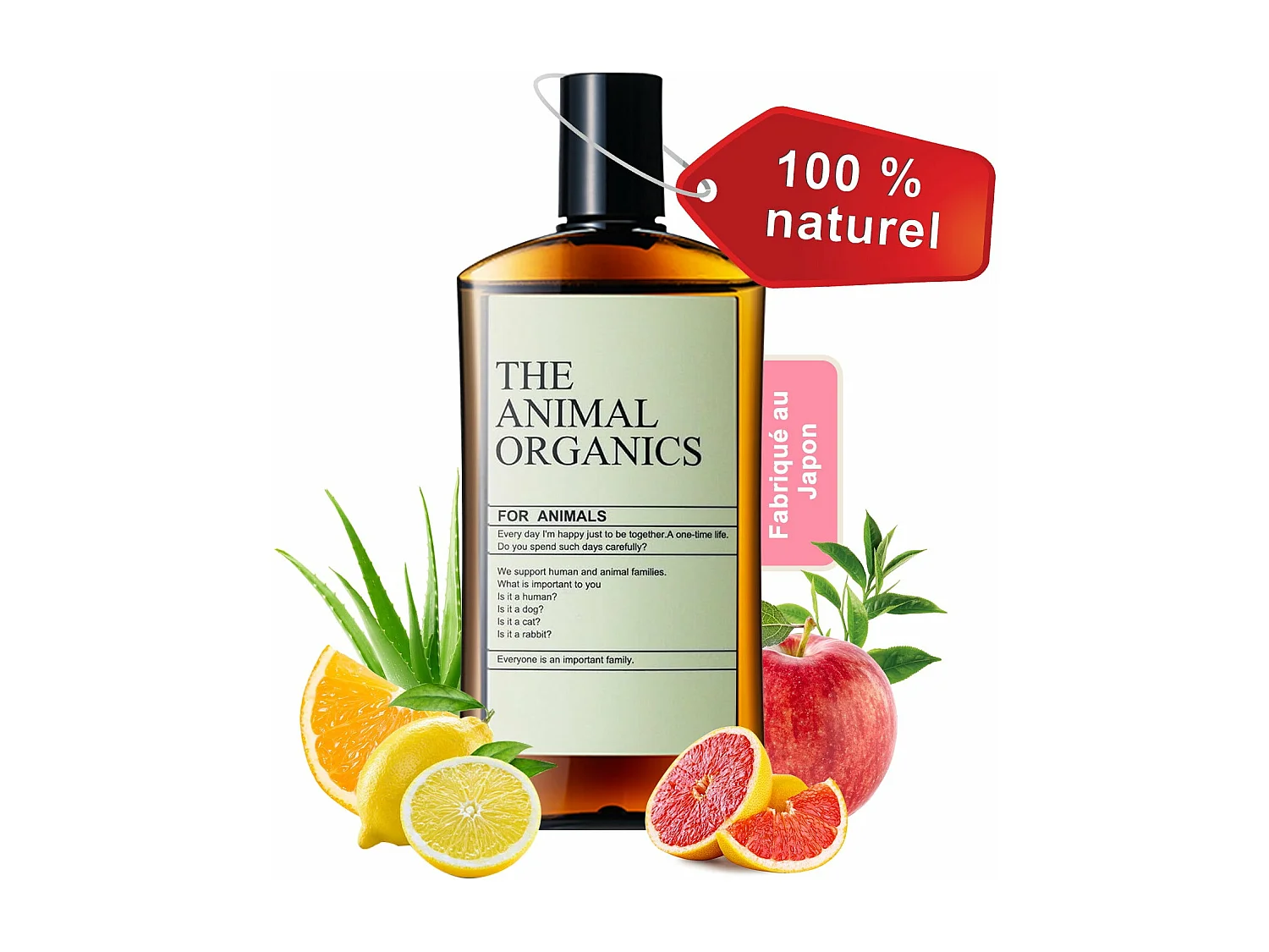 Soins THE ANIMAL ORGANICS Gouttes pour les oreilles de chien Fabriquées au Japon 100 ml