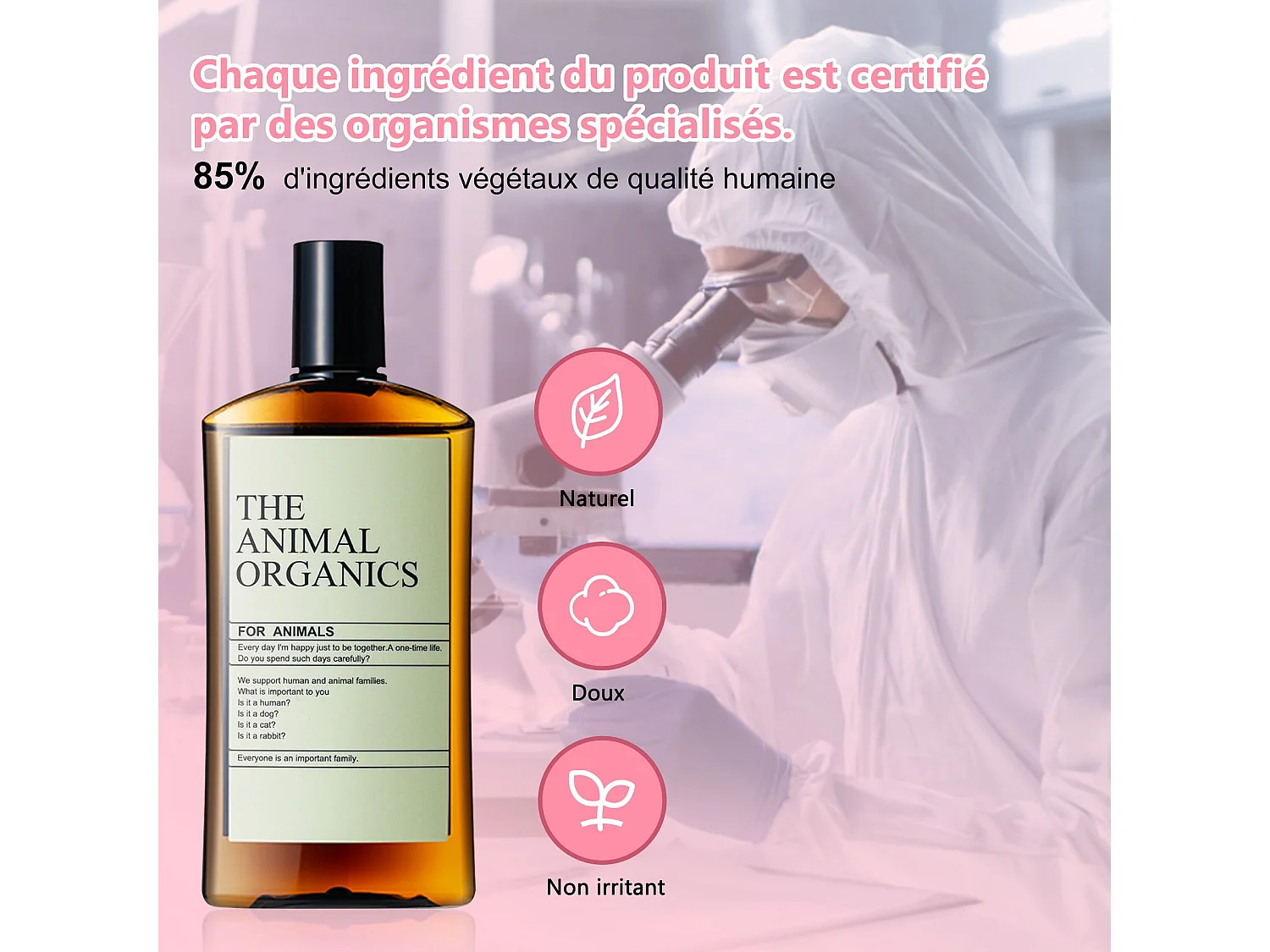 Soins THE ANIMAL ORGANICS Gouttes pour les oreilles de chien Fabriquées au Japon 100 ml