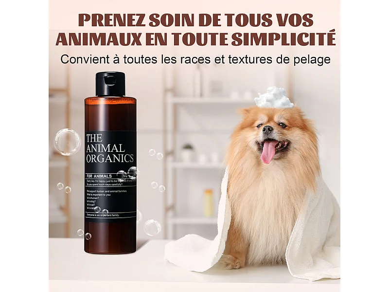 Après-shampoing Naturel pour Chien 250ML,Conditionneur pour chien,Ingrédients actifs naturels,Conditionneur de Pelage .