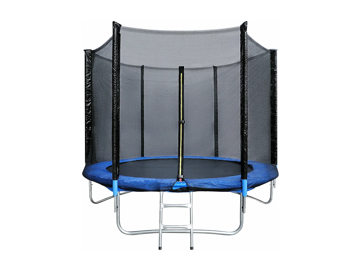 Trampoline de Jardin Enfants et Adultes Jeux d'Extérieur  183 cm Noir et Bleu Avec Filet de sécurité Couverture de protection
