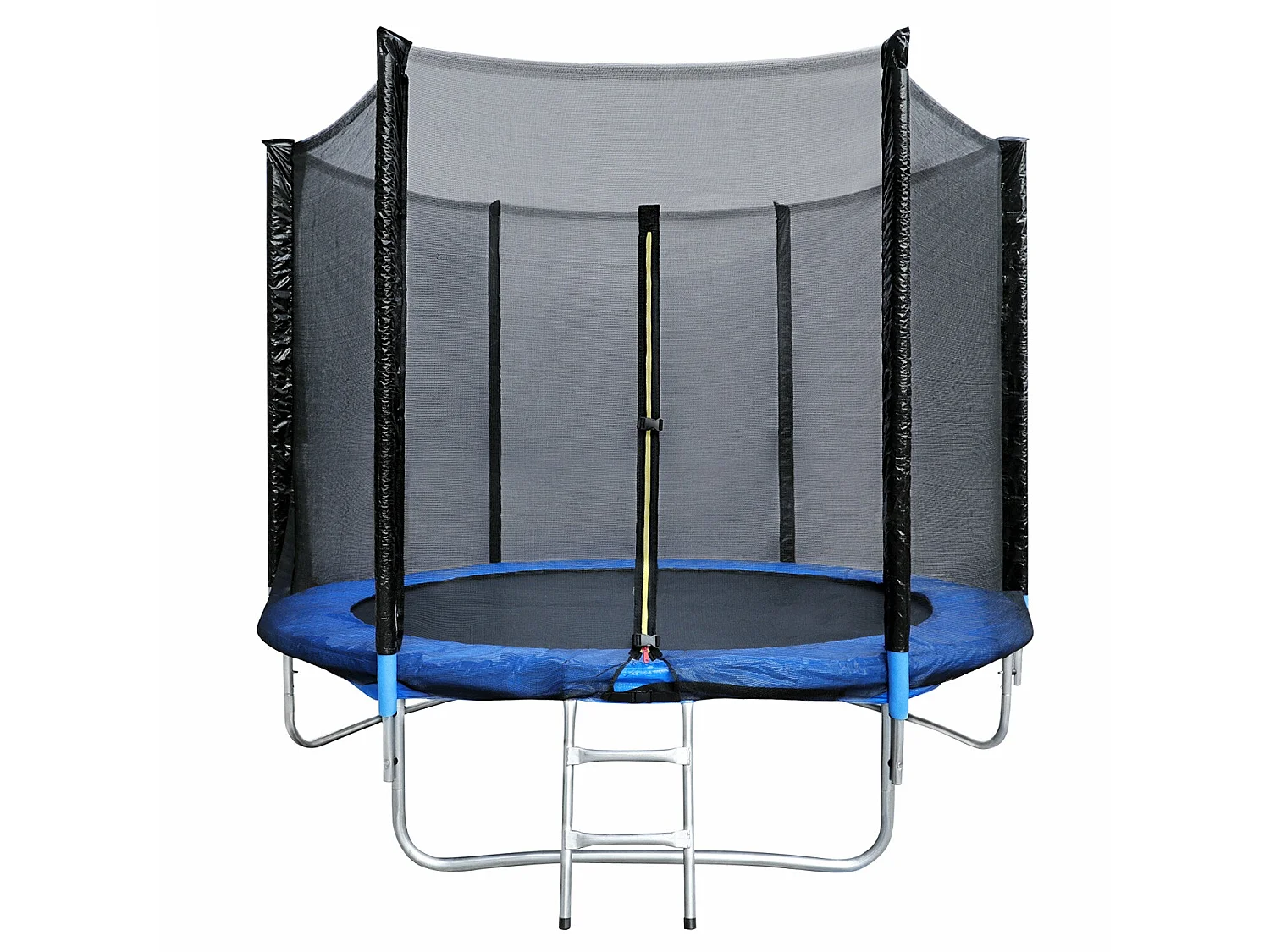Trampoline de Jardin Enfants et Adultes Jeux d'Extérieur  183 cm Noir et Bleu Avec Filet de sécurité Couverture de protection