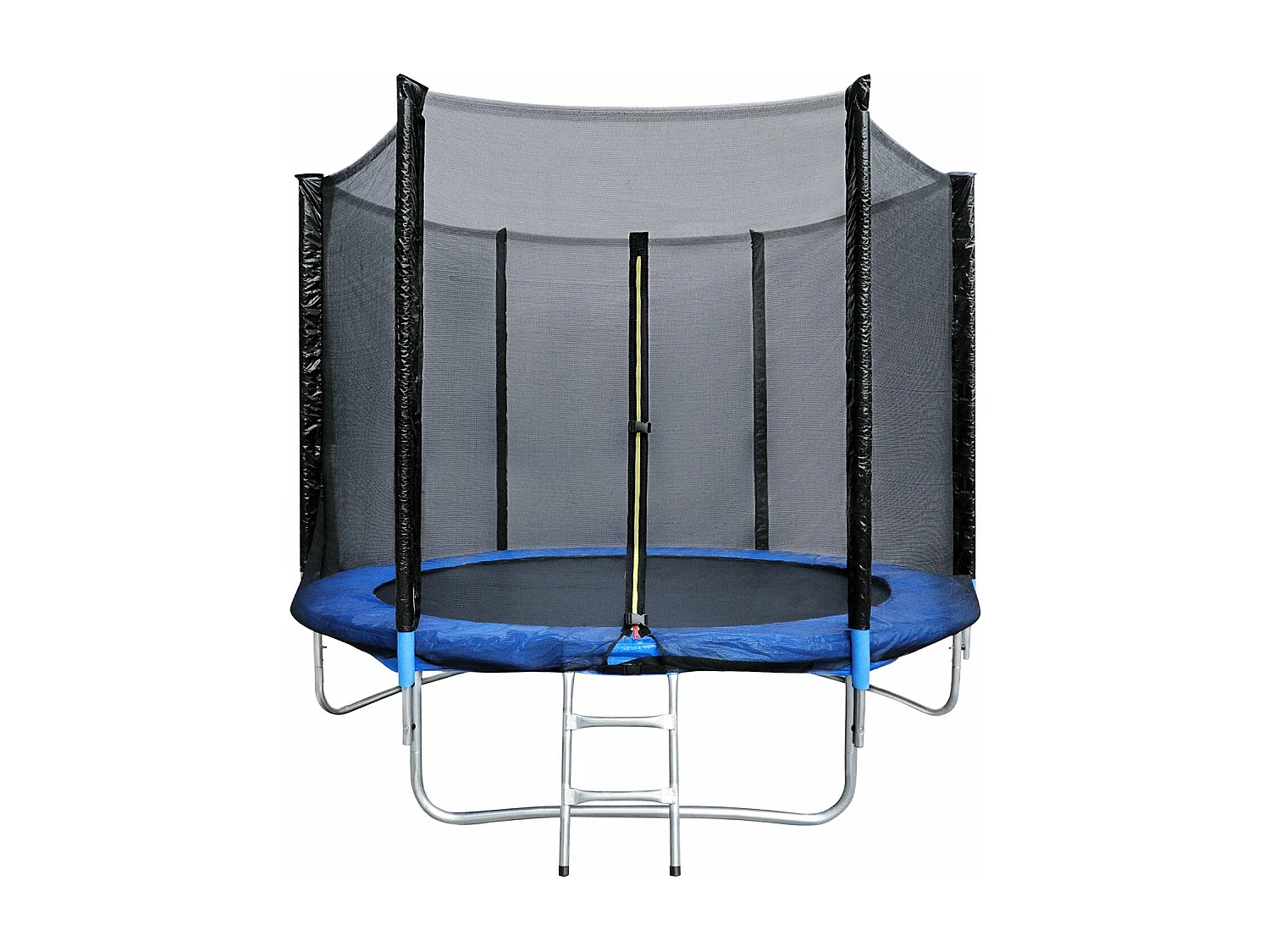 Trampolín de Jardín Juegos al Aire Libre para Niños y Adultos 244 cm Negro y Azul con Red de Seguridad Funda Protectora