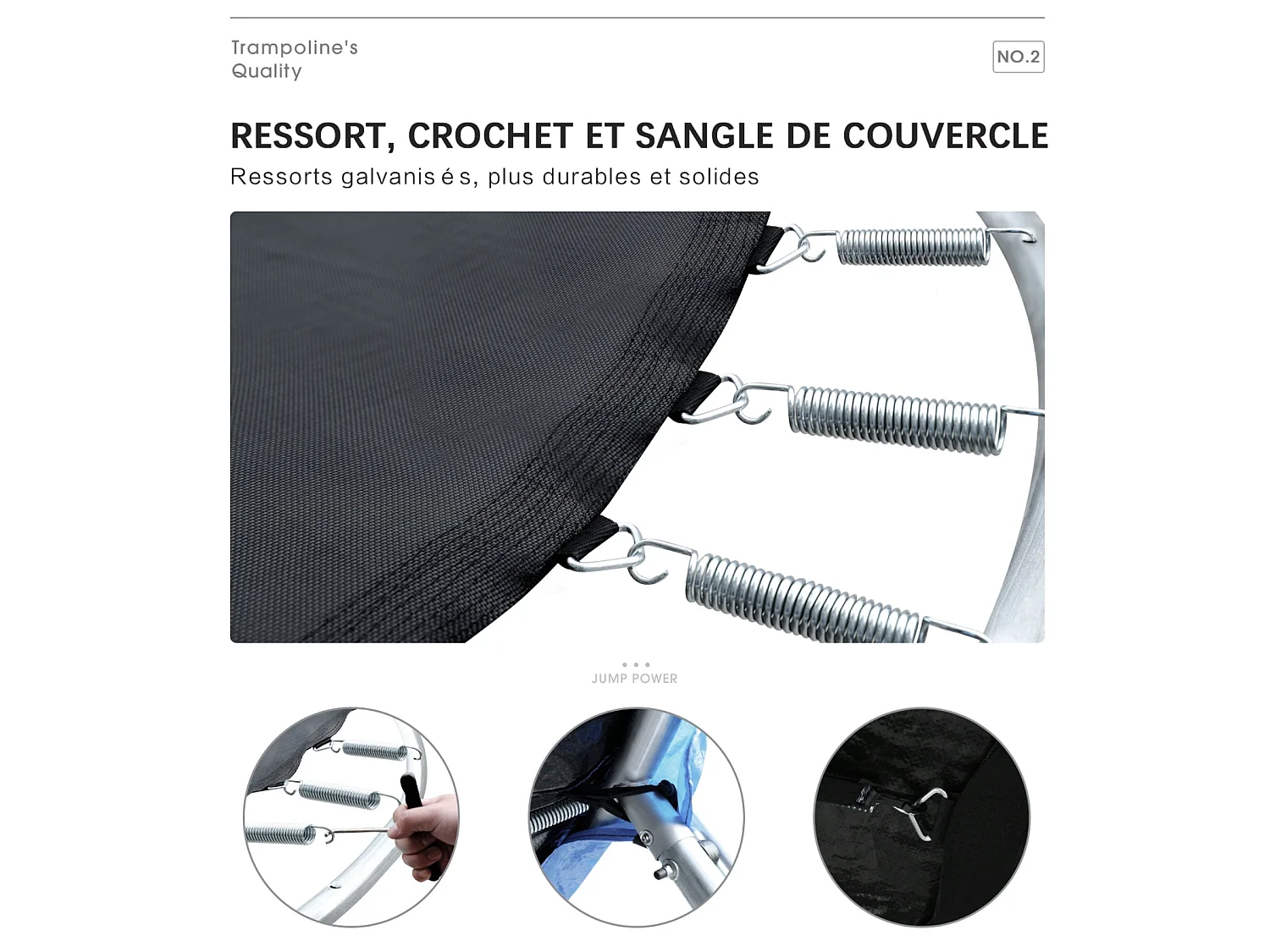 Trampoline de Jardin Enfants et Adultes Jeux d'Extérieur 244 cm Noir et Bleu Avec Filet de sécurité Couverture de protection