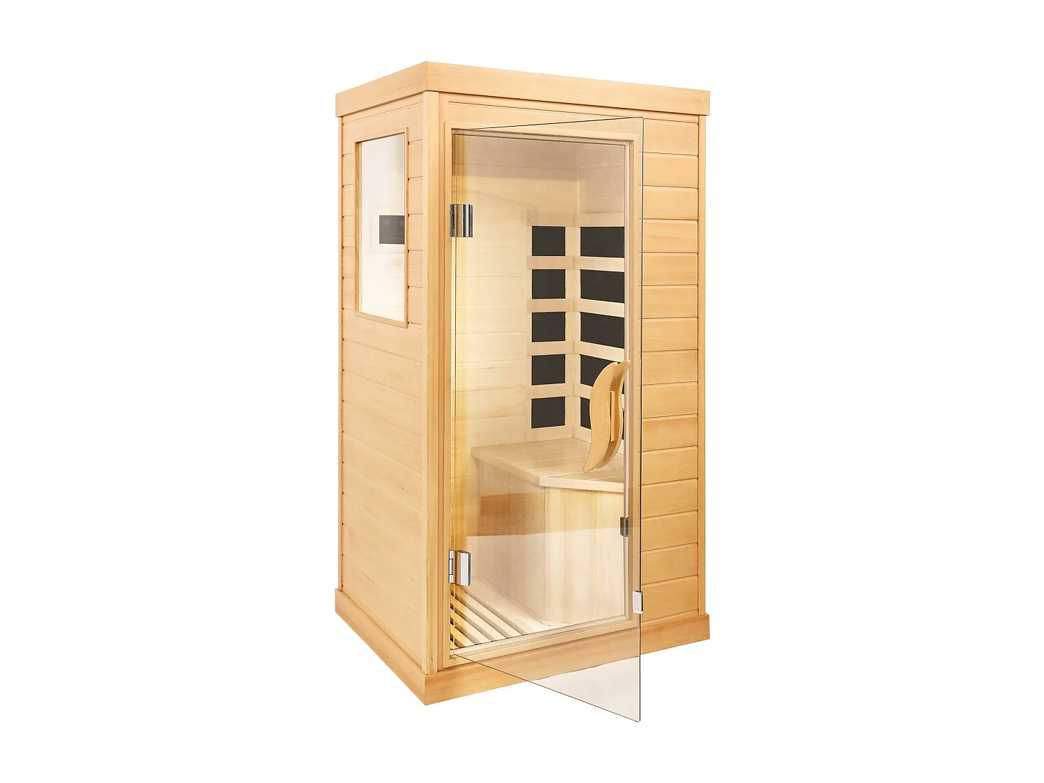 Sauna infrarroja portátil para 1 o 2 personas – Canadian Hemlock con Bluetooth y tecnología de infrarrojos lejanos