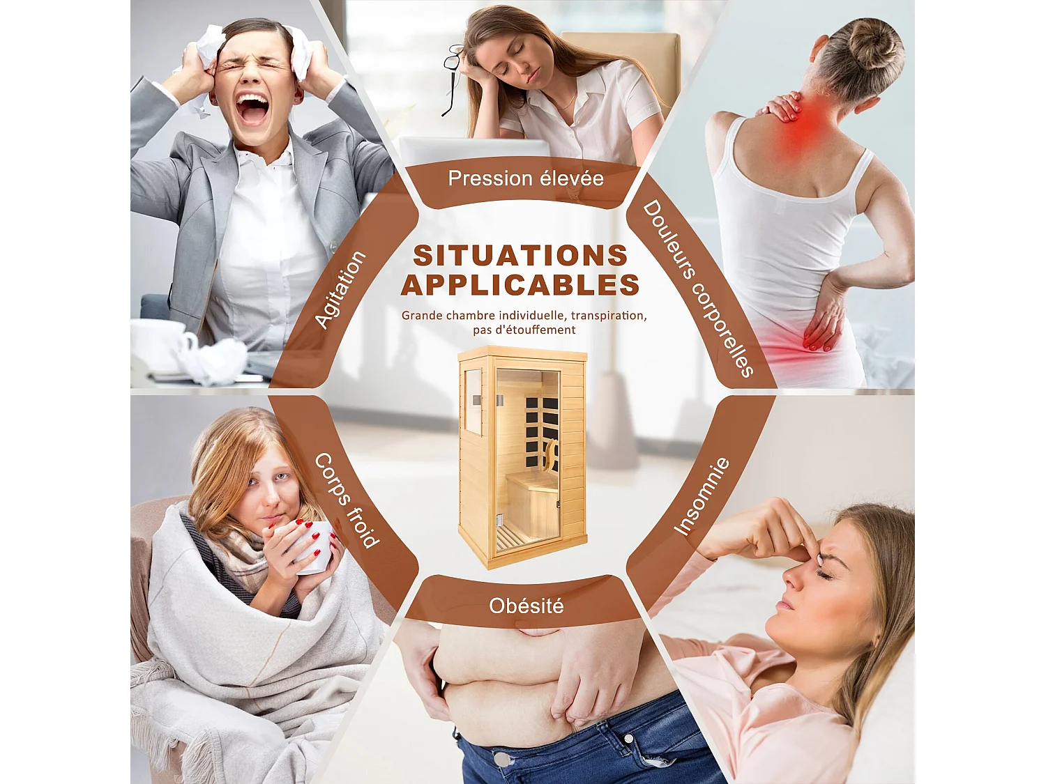 Sauna infrarroja portátil para 1 o 2 personas – Canadian Hemlock con Bluetooth y tecnología de infrarrojos lejanos