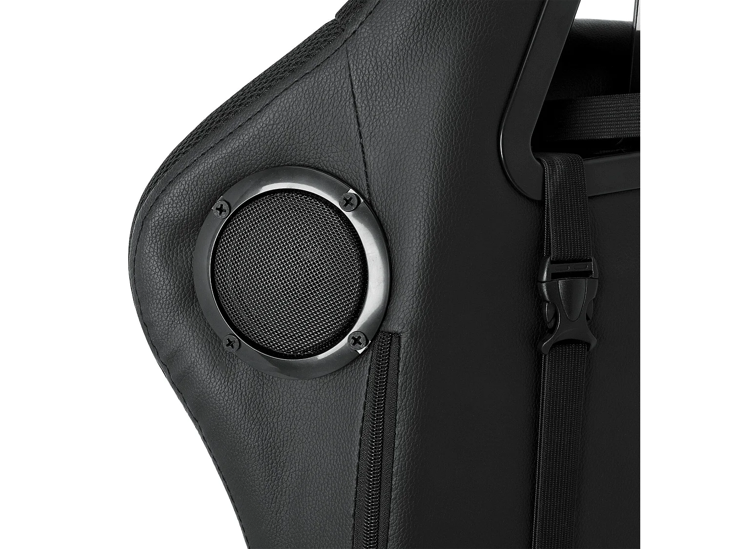 Chaise de jeu avec lumières LED RGB et haut-parleurs Chaise de gaming Chaise de bureau de style racing Chaise PC en cuir PU gris