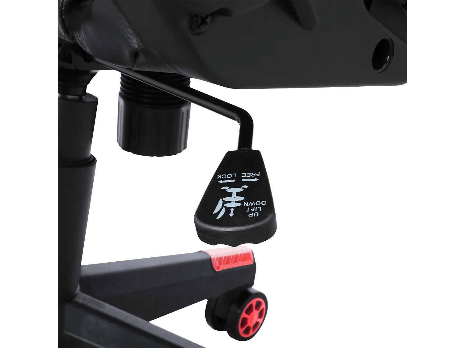 Silla para juegos con luces LED RGB y altavoces, estilo carreras, de oficina, de piel sintética roja