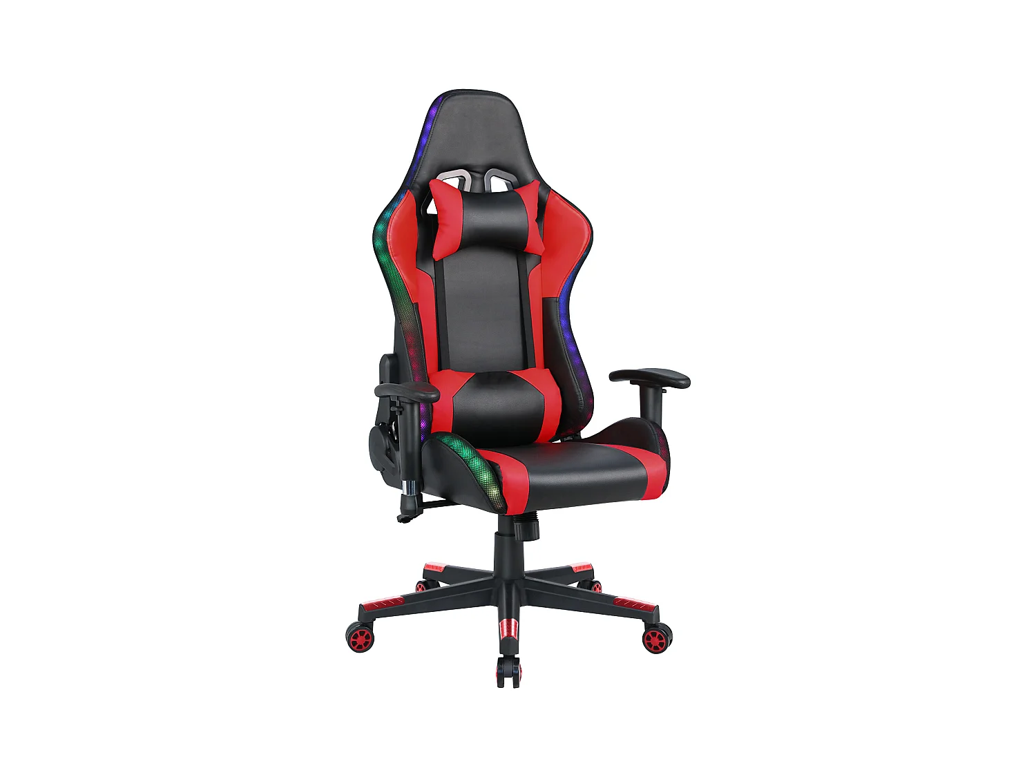Gamingstoel met RGB LED-verlichting en luidsprekers Gamingstoel in racestijl Kantoorstoel PU-leren pc-stoel