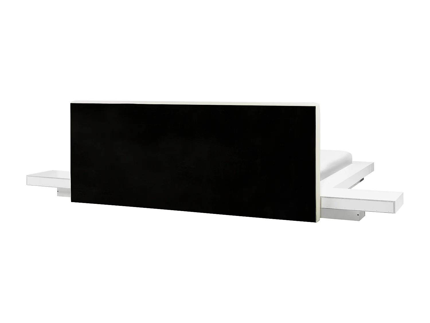 Bed met LED-verlichting Kunstleer ZEN 180 x 200 cm Wit