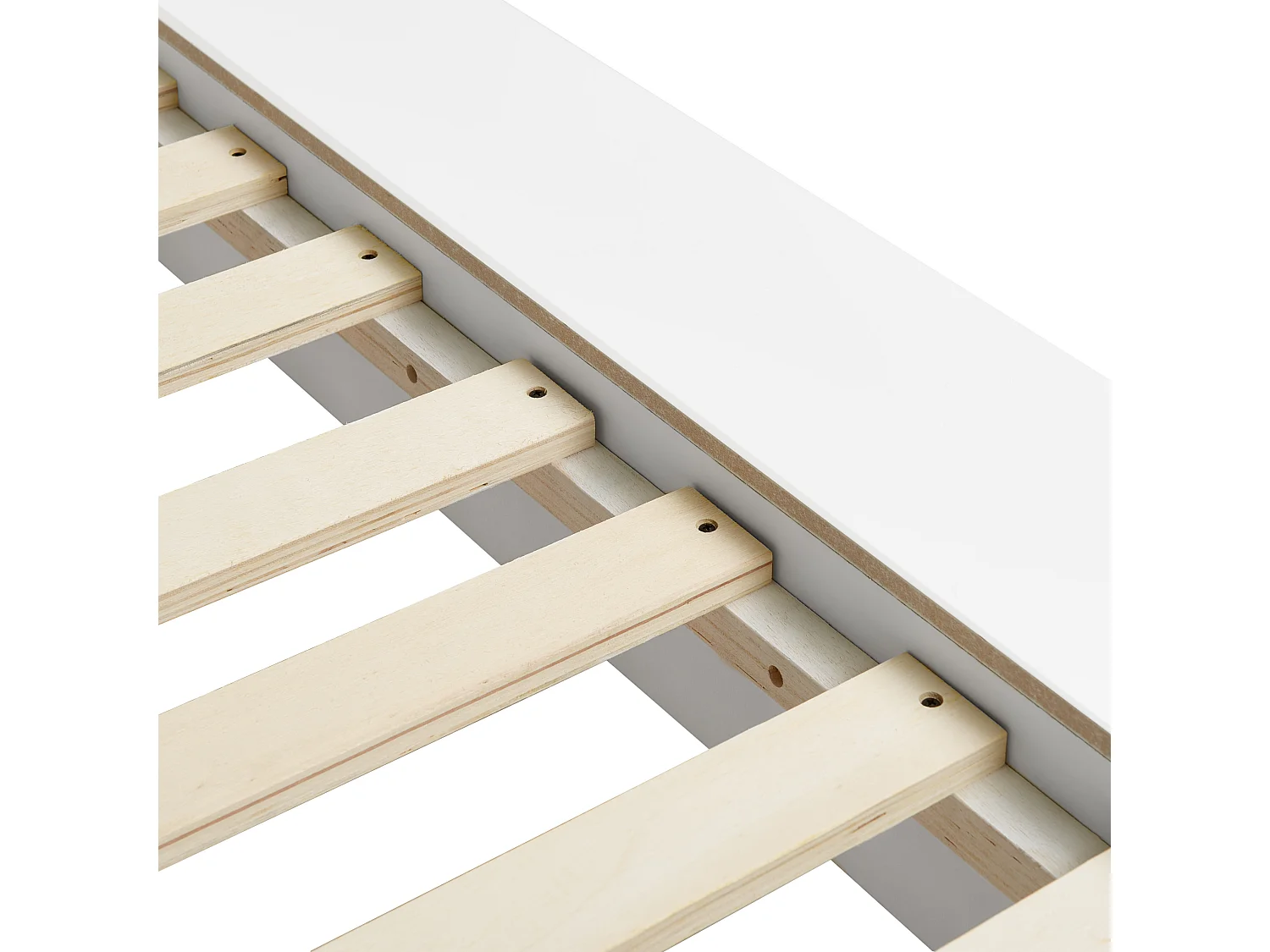 Lit avec LED Cuir PU ZEN 160 x 200 cm Blanc