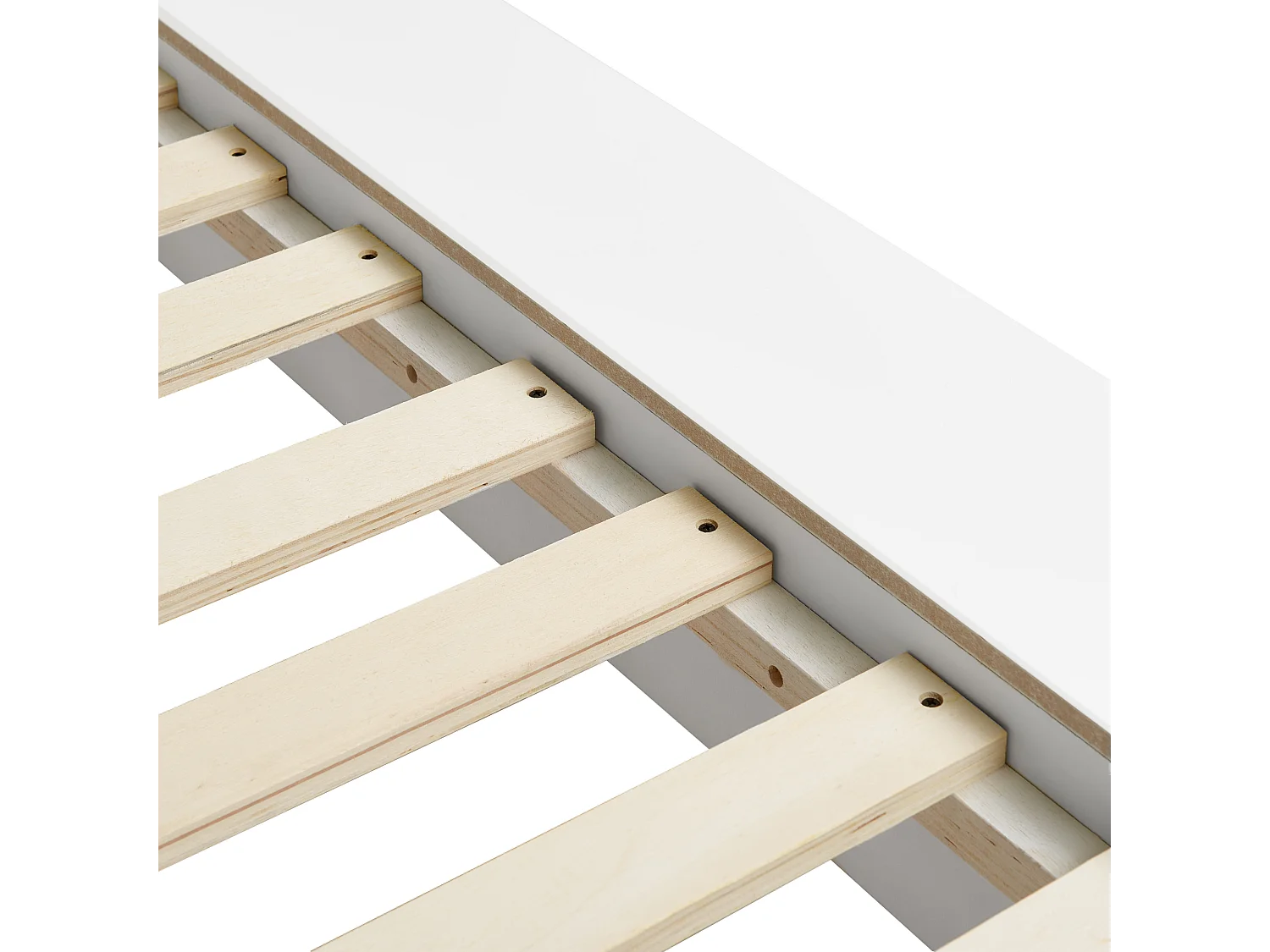 Lit avec LED Cuir PU ZEN 160 x 200 cm Blanc