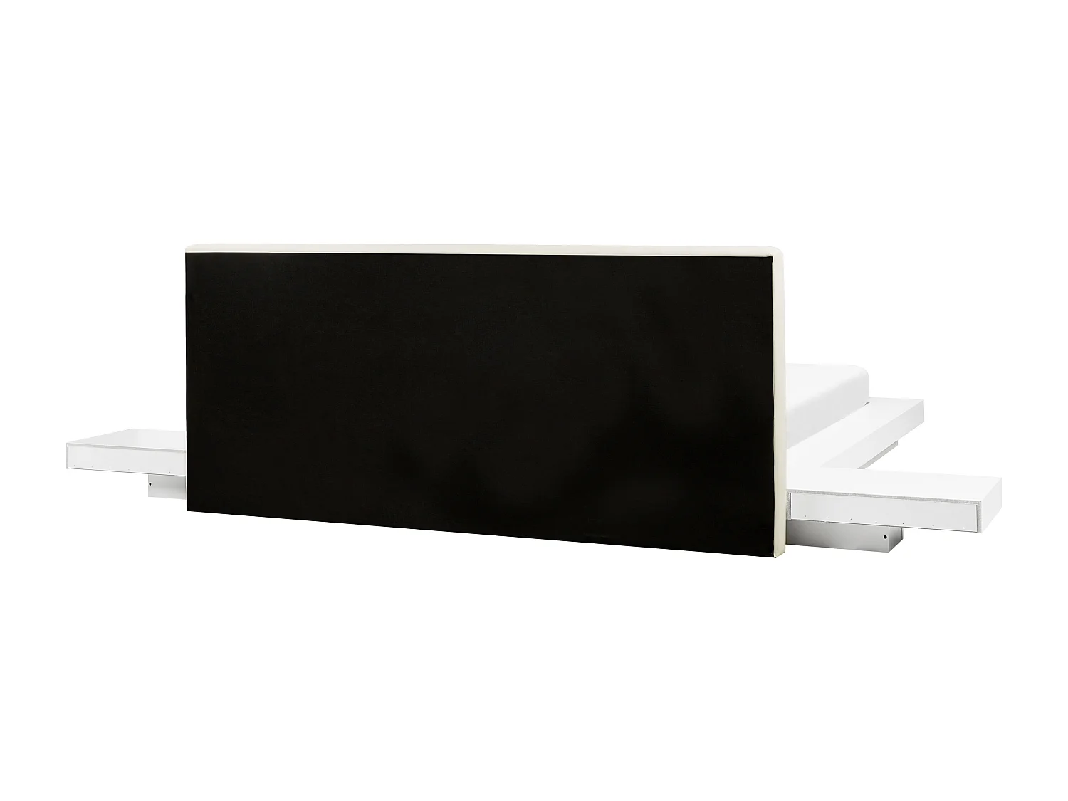 Lit avec LED Cuir PU ZEN 160 x 200 cm Blanc